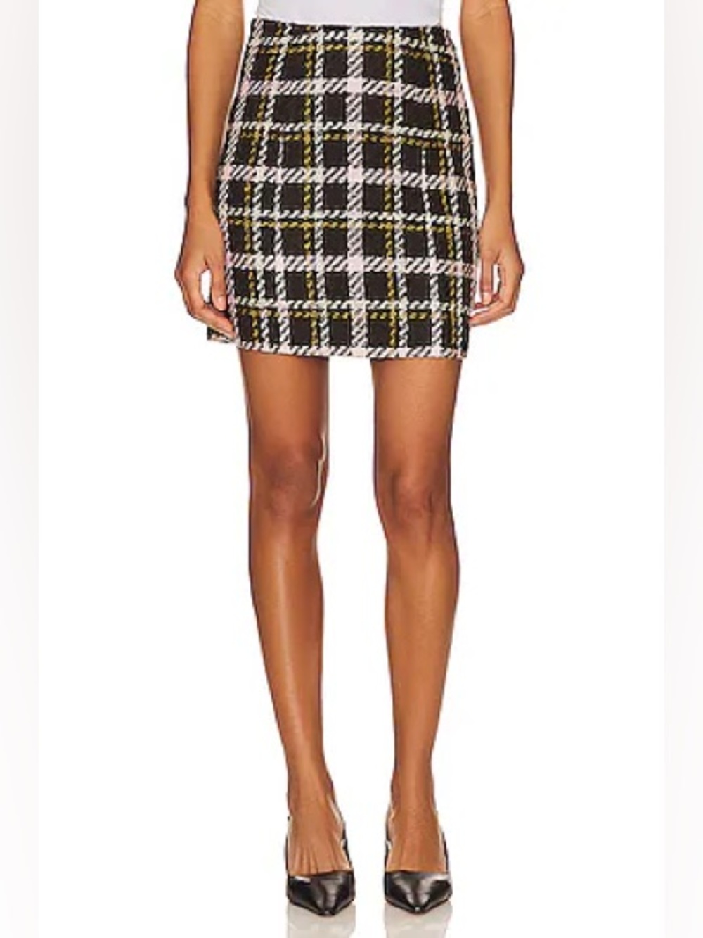 Favorite Daughter The First Wife Mini Skirt Chocolate Plaid Size 2